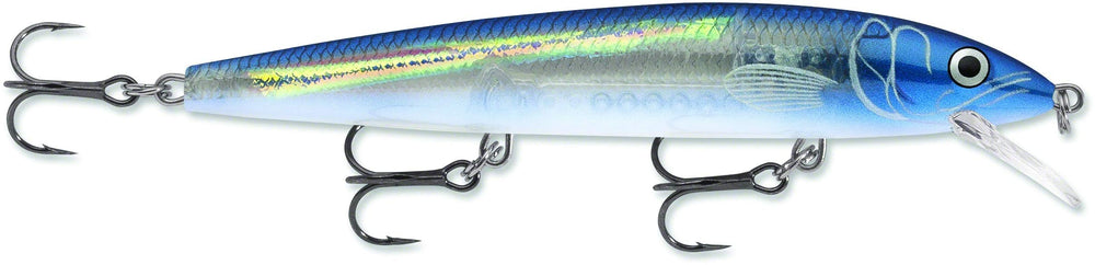 Rapala Husky Jerk Helsinki Ghost lure for bass, walleye, and pike with twitch-pause action.