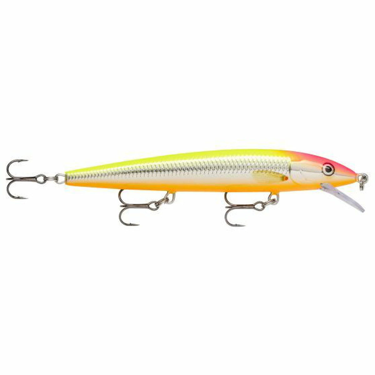 Rapala Husky Jerk HJ12-CLS Crown Silver lure; lifelike action and rattle attract strikes.