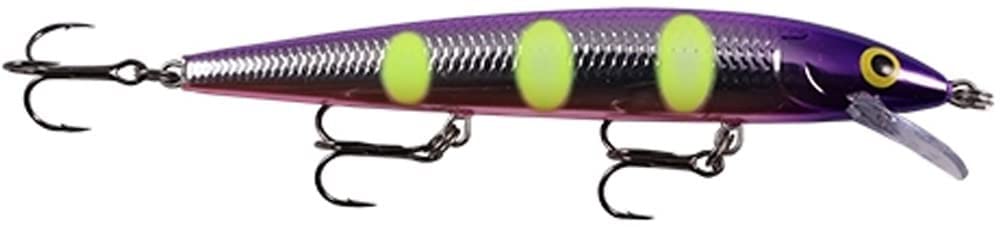 Rapala Husky Jerk in Voodoo Haze lure shown with suspending action for bass