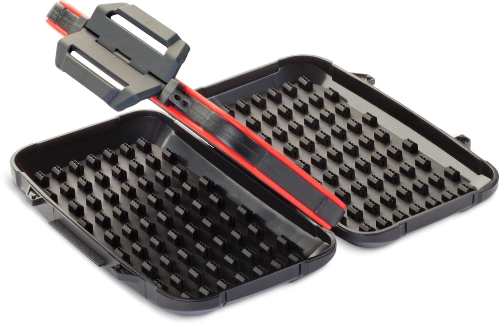 Rapala Jig Box Medium open lid displaying tidy compartments for jigs