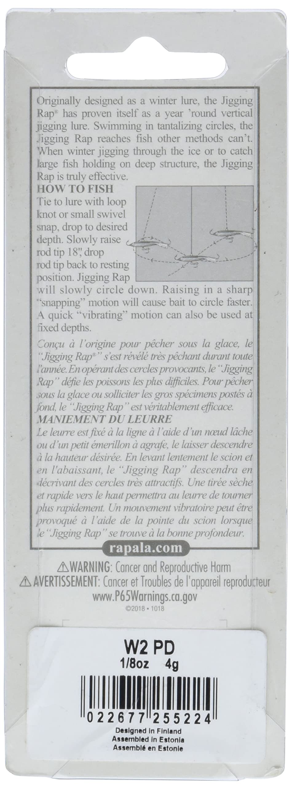 Rapala Jigging Rap 02 Purpledescent designed for bottom bouncing and yo-yo retrieves.