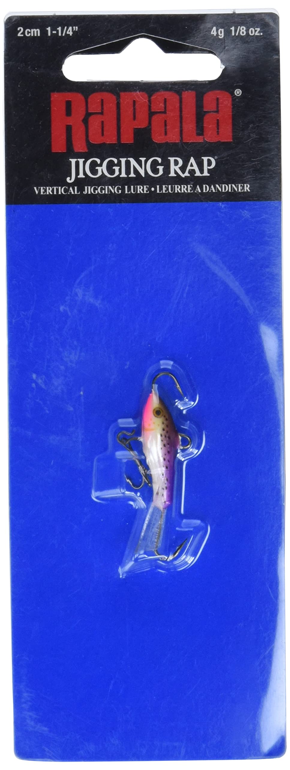 Rapala Jigging Rap 02 Purpledescent glow and UV colors attract fish from depth.