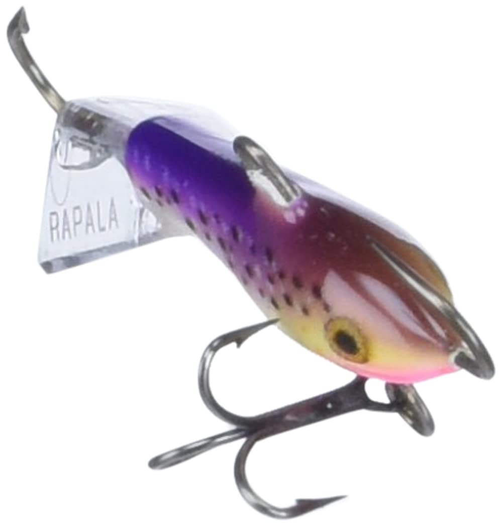 Rapala Jigging Rap 02 Purpledescent in action showing balanced swimming performance.