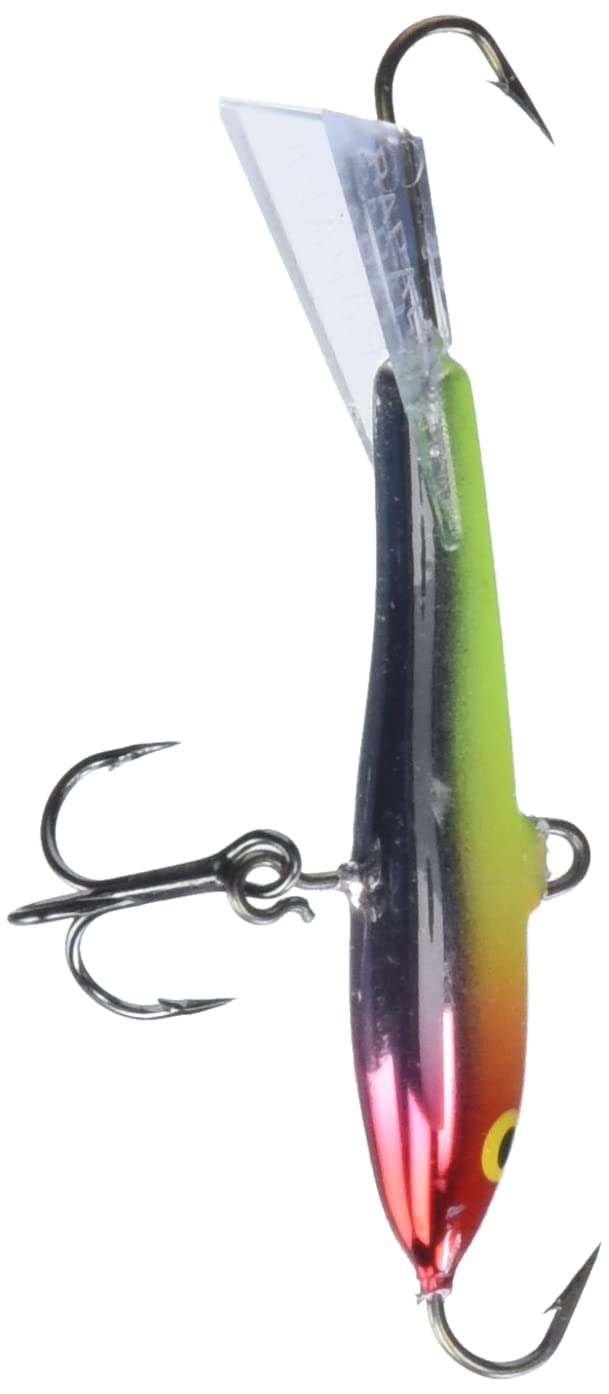 Rapala Jigging Rap 05 Clown front view showing compact minnow profile for jigging.