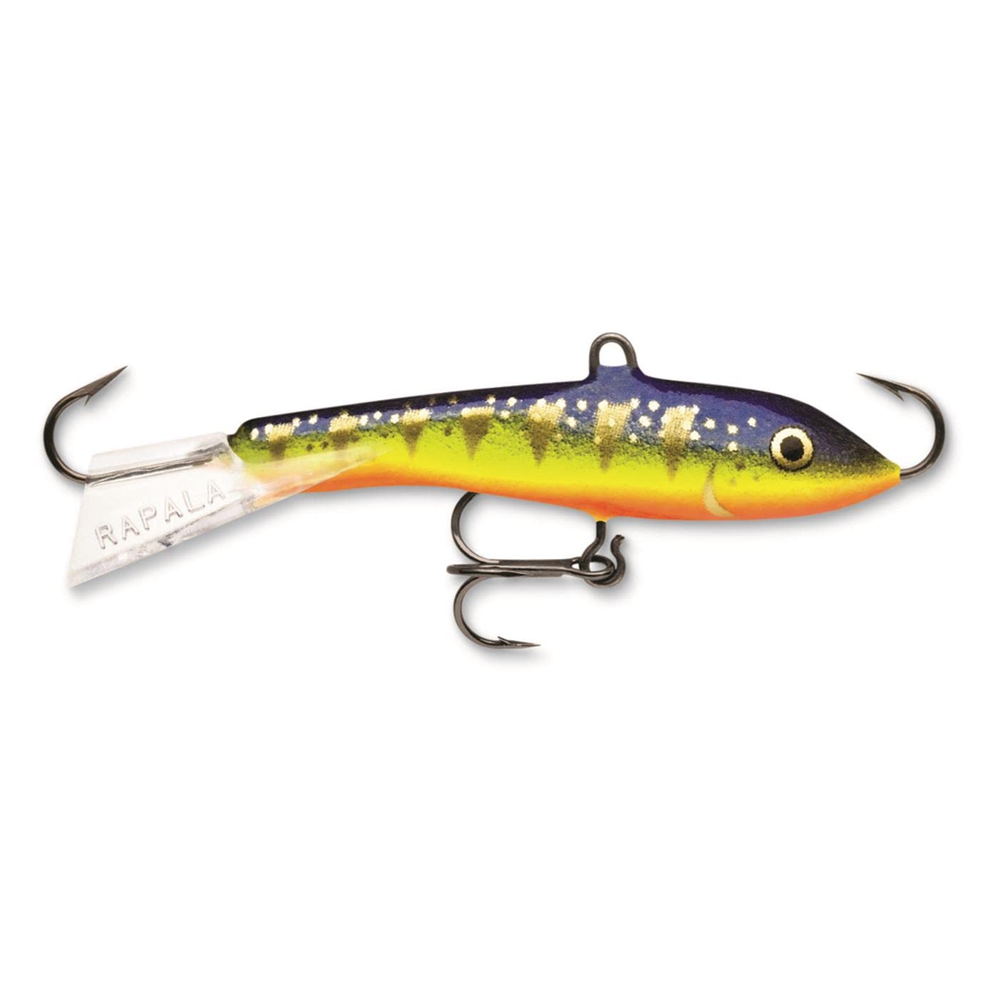 Rapala Jigging Rap 05 Glow Tiger glow finish visible in dark conditions for better lure visibility