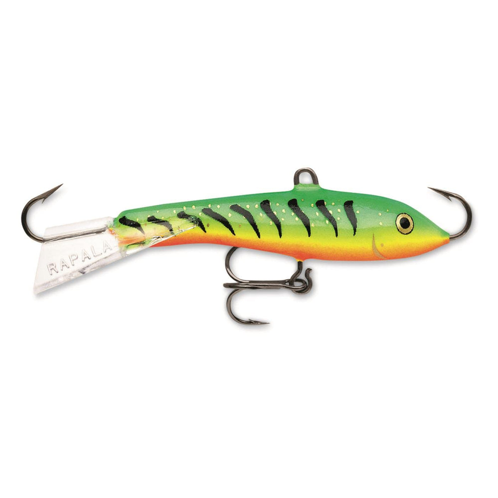 Rapala Jigging Rap 05 Glow Tiger top view shows glow finish for night visibility