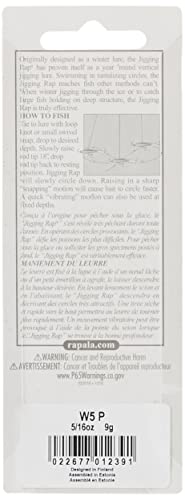 Rapala Jigging Rap 05 Perch bottom bounce shows depth control for vertical retrieves
