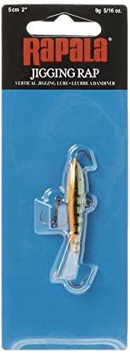 Rapala Jigging Rap 05 Perch in action demonstrates lifelike swimming to attract suspended fish