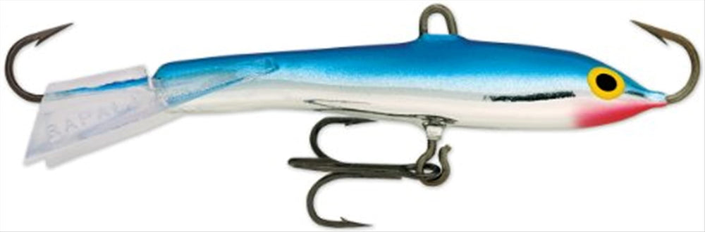 Rapala Jigging Rap 09 Chrome Blue lure showing minnow profile for enticing strikes.
