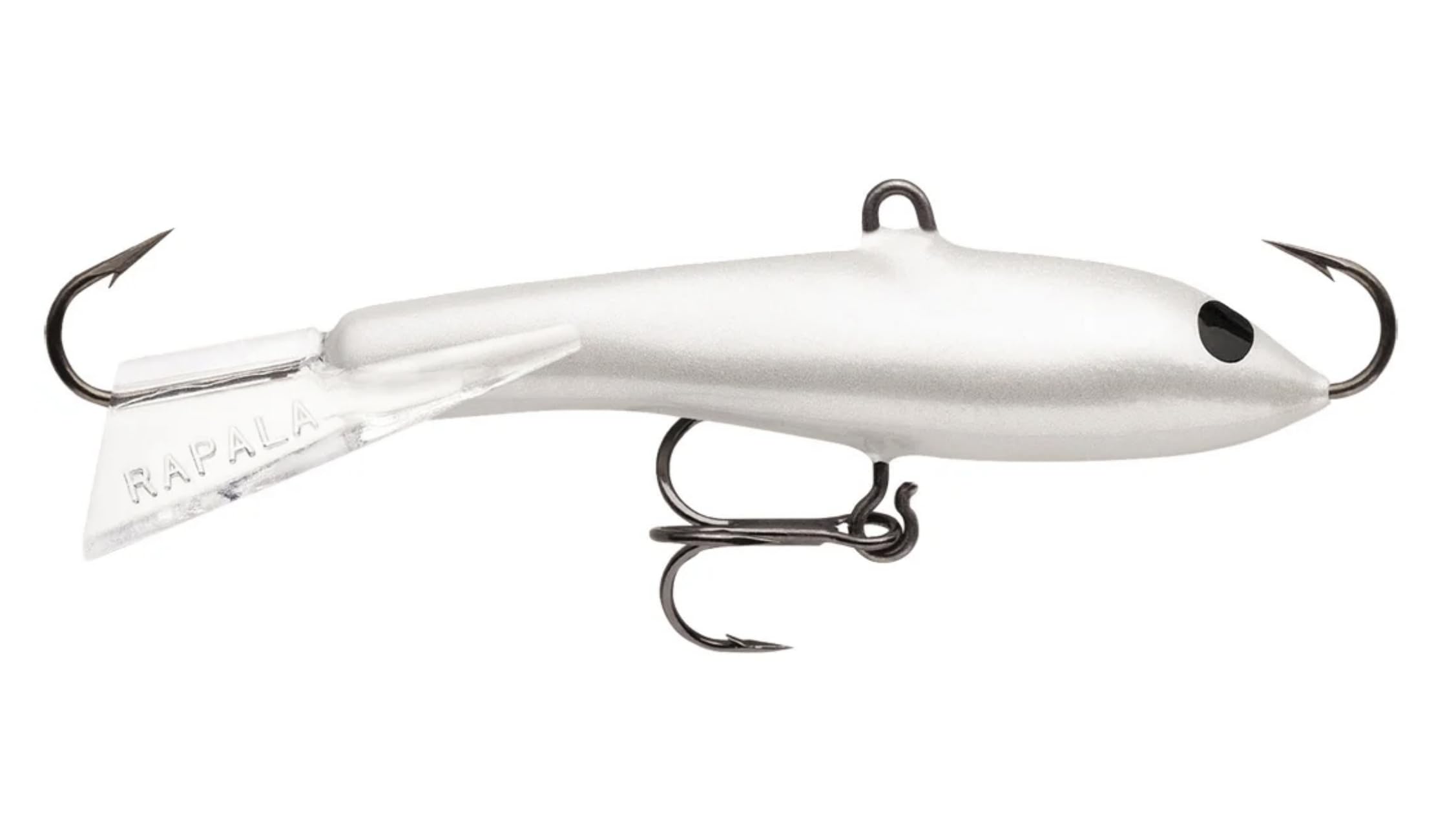 Rapala Jigging Rap 09 Pearl White lure ready for precise jigging at depth