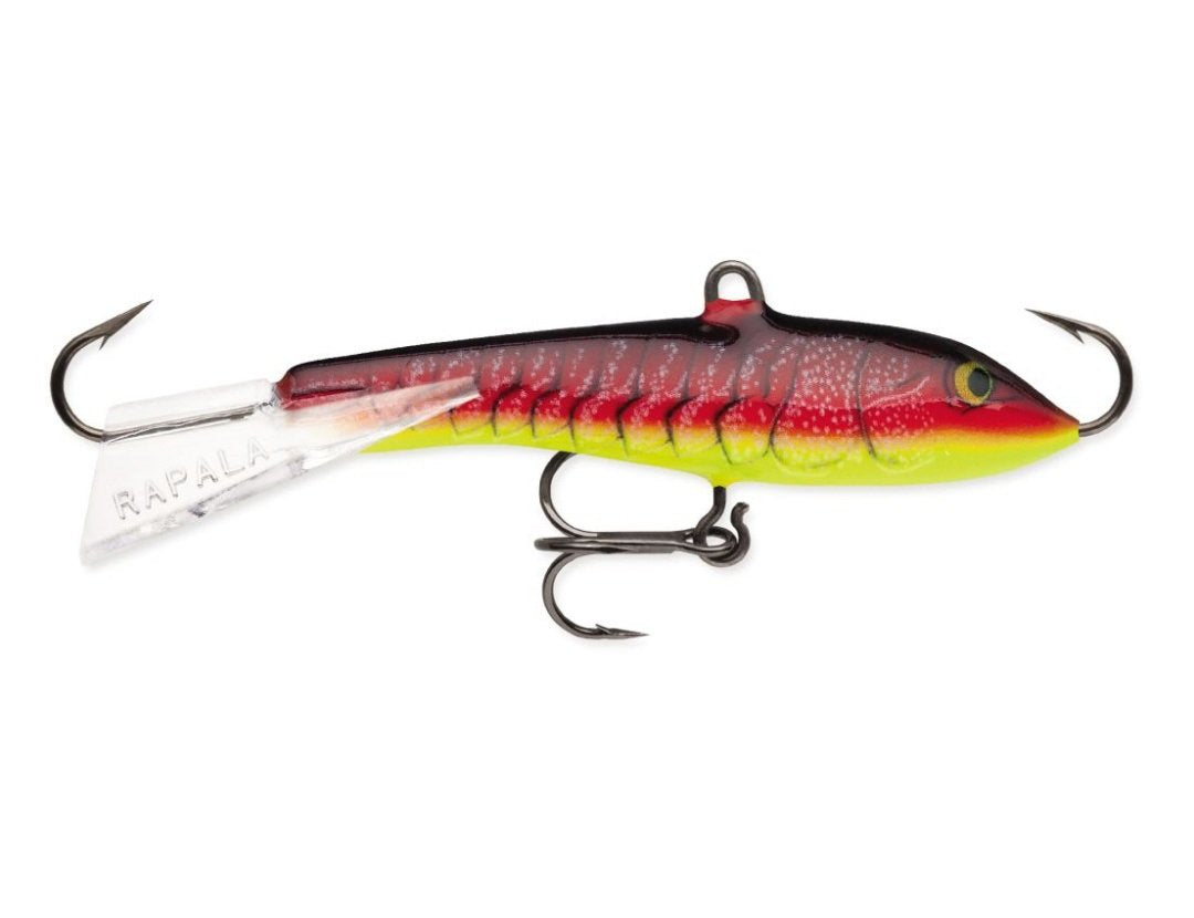 Rapala Jigging Rap 09 Redfire Crawdad lure for versatile jigging in freshwater and saltwater.