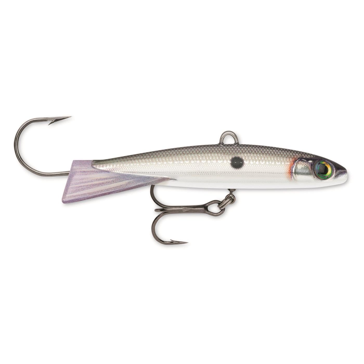 Rapala Jigging Rap Magnum in dart-and-glide action to trigger strikes in cold water.