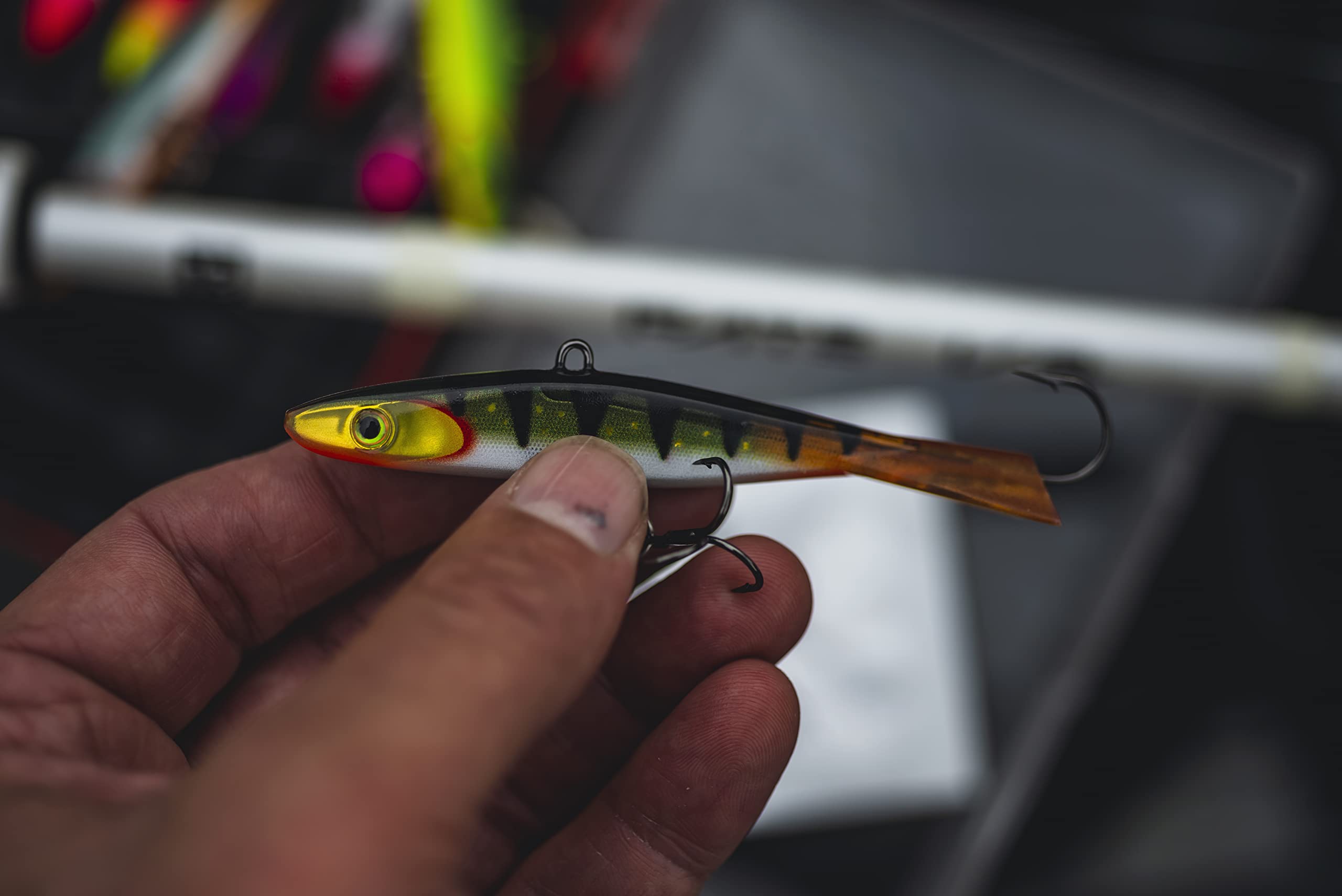Rapala Jigging Shadow Rap 09 Halloween action shot highlights erratic darting motion