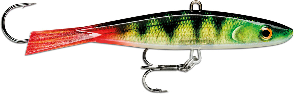 Rapala Jigging Shadow Rap 09 Live Perch — side profile emphasizes streamlined body for fast drops