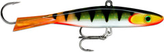 Rapala Jigging Shadow Rap ice lure in Nordic Perch color, ideal for vertical jigging and multi-species bites
