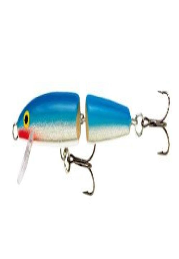 Rapala Jointed 05 lure in blue showcasing lifelike baitfish action for versatile freshwater fishing.