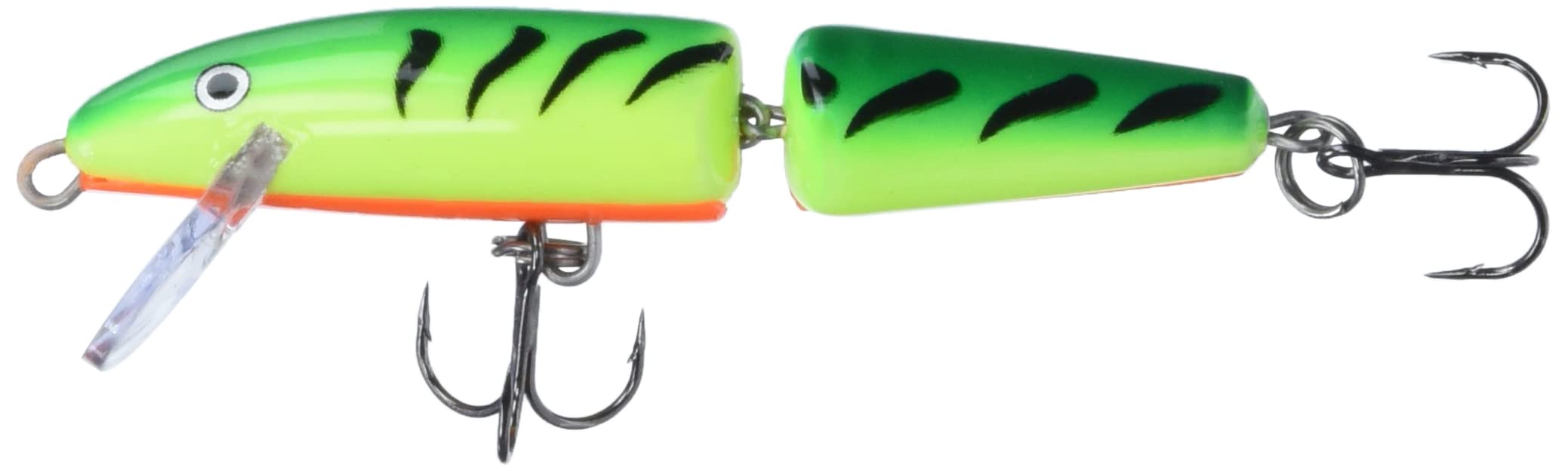 Rapala Jointed 09 Firetiger lure front view highlighting authentic baitfish profile for casting