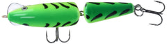 Rapala Jointed 09 Firetiger lure side profile showing broken-back design for varied retrieves