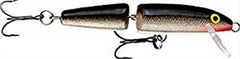 Rapala Jointed 09 silver lure with baitfish-distress action ideal for casting and trolling