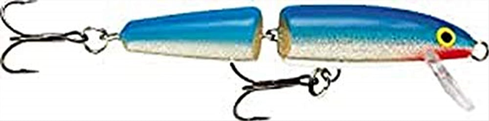 Rapala Jointed 13 Blue lure displaying broken-back action for versatile depth fishing