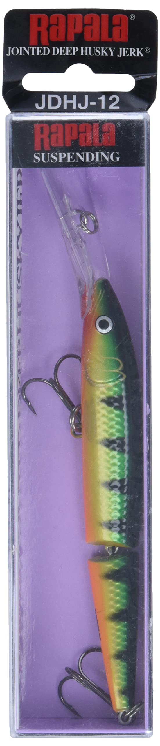 Rapala Jointed Deep Husky Jerk 12 Perch close up eye captures lure detail
