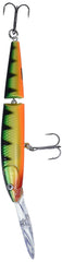 Rapala Jointed Deep Husky Jerk 12 Perch front view shows lure silhouette for perch targeting