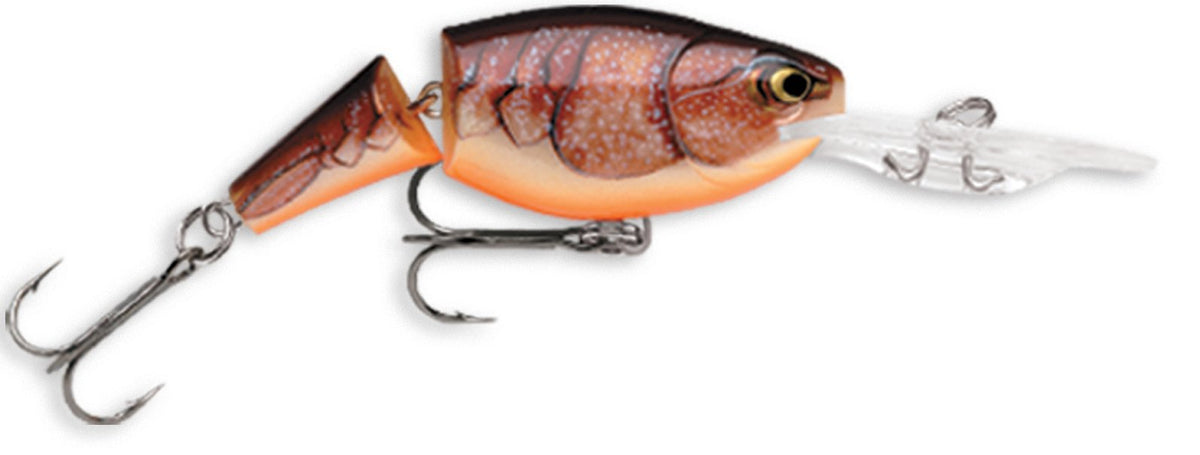 Rapala Jointed Shad Rap 07 in brown crawdad, lifelike action for targeted freshwater fishing