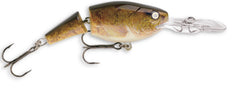Rapala Jointed Shad Rap 07 lure in action, targeting walleye with loud rattle.