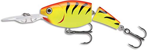 Rapala Jointed Shad Rap Curls Hot Tiger 9 cm underwater detail reveals tail wag