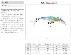 Rapala Live Roach X-Rap lure with holographic foil creates flash to attract bites.