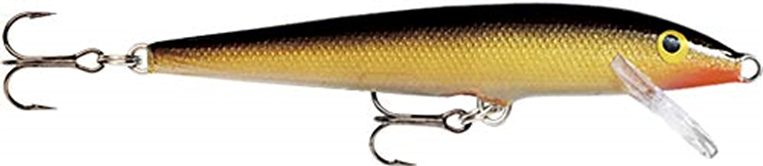 Rapala Original Floater 05 gold lure with lifelike minnow profile for versatile topwater fishing