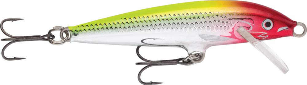 Rapala Original Floater 07 Clown with durable balsa wood construction for lifelike action.