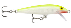 Rapala Original Floater 07 in Silver Fluorescent Chartreuse for topwater and shallow retrieves