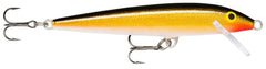 Rapala Original Floater 09 Gold lure with natural minnow profile for versatile fishing