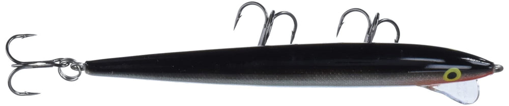 Rapala Original Floater 11 Silver top view highlights slim body for surface twitching.