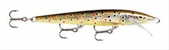 Rapala Original Floater F13TR brown trout lure, versatile wounded-minnow action for surface to mid-depth