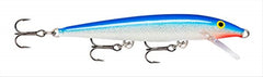 Rapala Original Floater 18 blue lure, classic minnow profile for versatile surface and shallow-water fishing