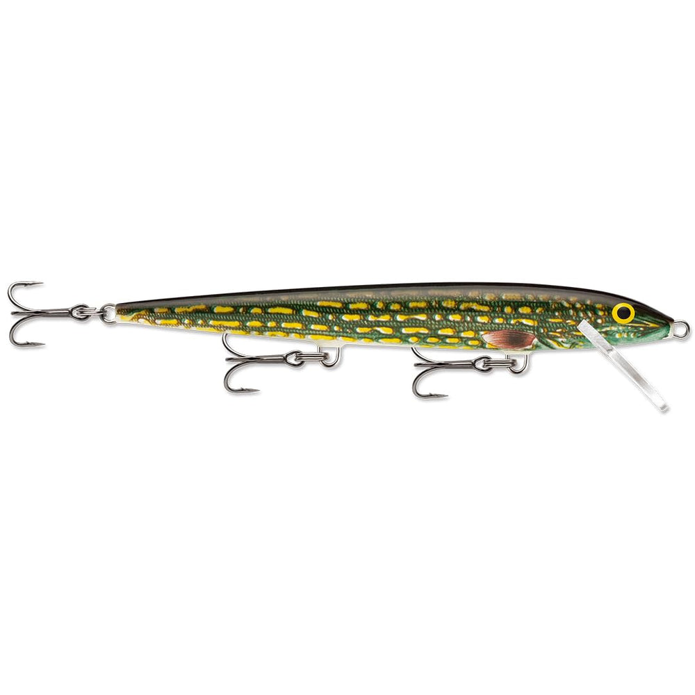 Rapala Original Floater 18 Pike lure on water with lifelike minnow action