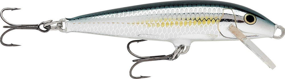 Rapala Original Floater Bleak lure in water with natural minnow profile for mid-depth action.