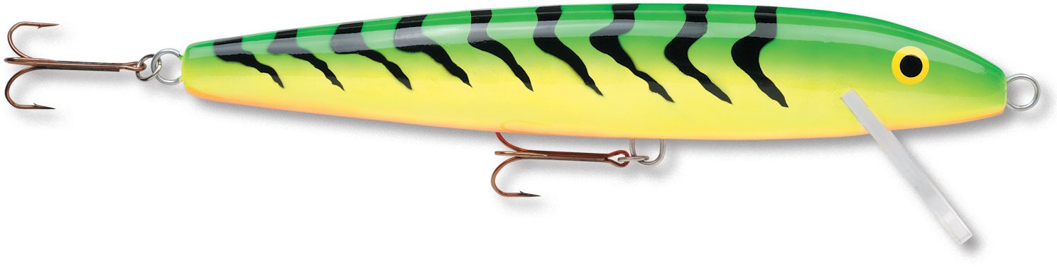 Rapala Original Floater Giant lure in Firetiger pattern, ideal display piece and conversation starter