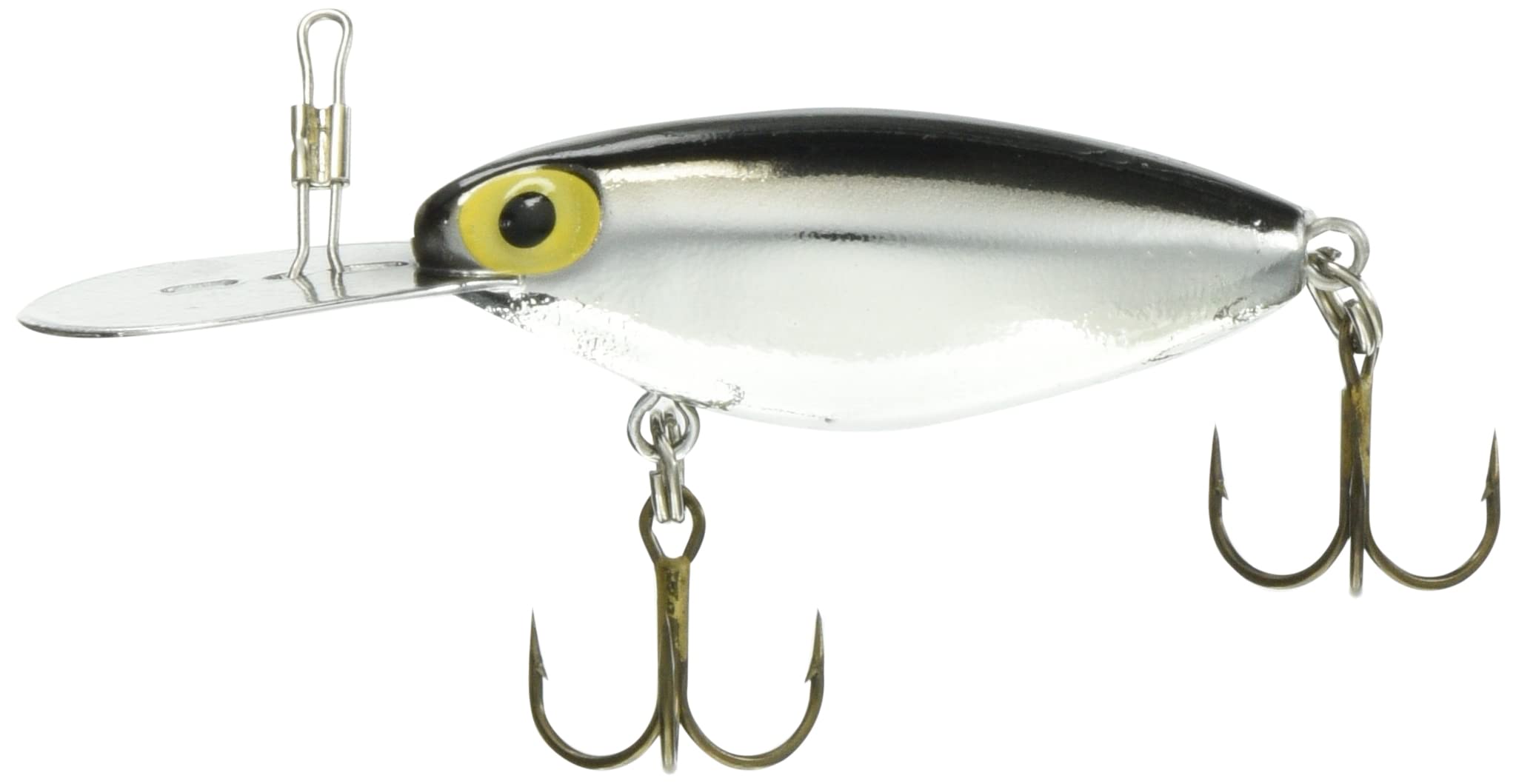 Rapala Original Hot 'N Tot 07 front view in metallic silver back for shallow water casting