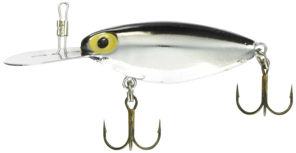 Rapala Original Hot 'N Tot 07 front view in metallic silver back for shallow water casting