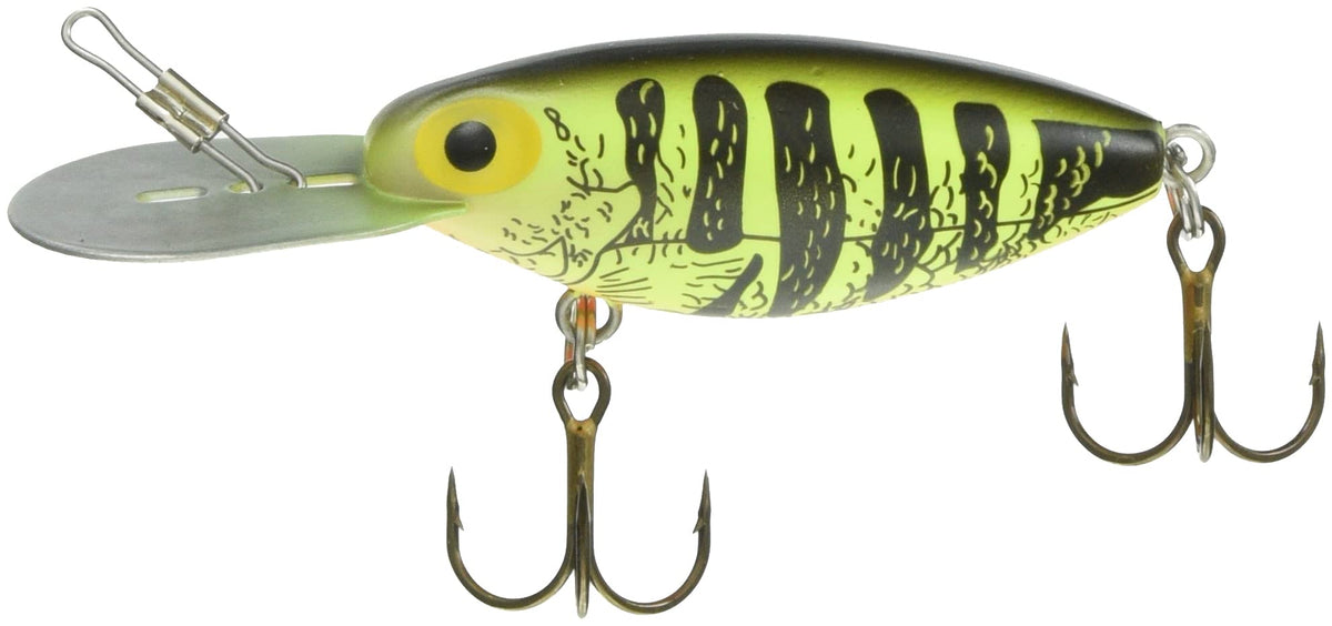 Rapala Original Hot 'N Tot 07 Naturistic Perch front view, lifelike perch pattern for perch fishing.