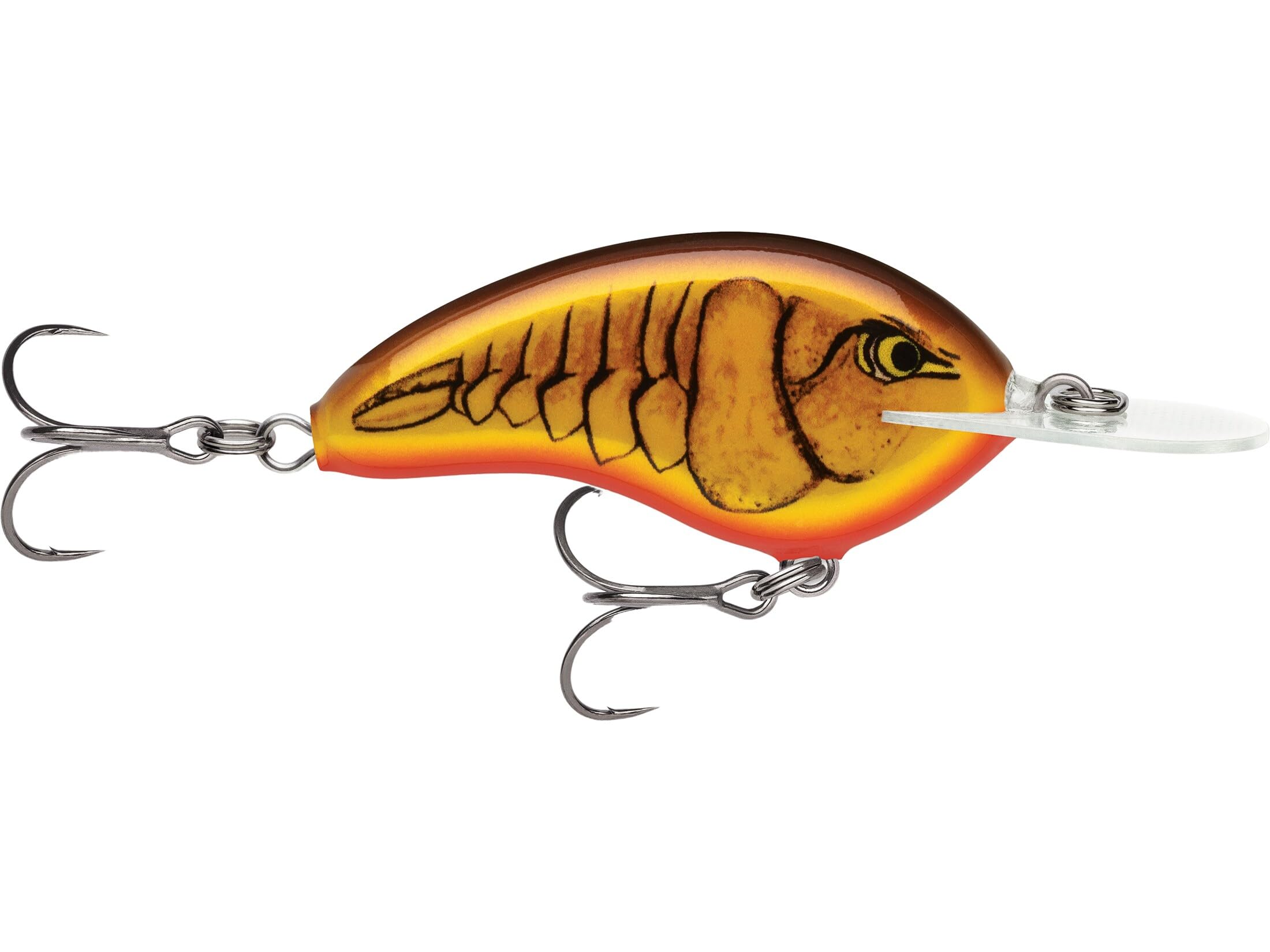 Rapala Ott's Garage Deep Tiny Crankbait, Dark Brown Crawdad, tight wobble for bass and multi-species fishing