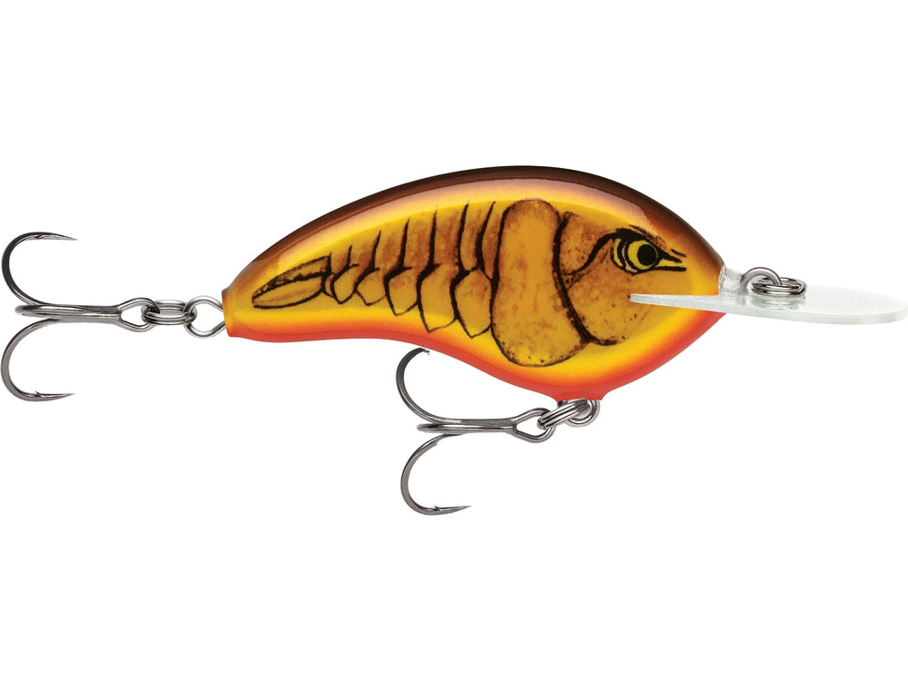 Rapala Ott's Garage Deep Tiny Crankbait, Dark Brown Crawdad, tight wobble for bass and multi-species fishing