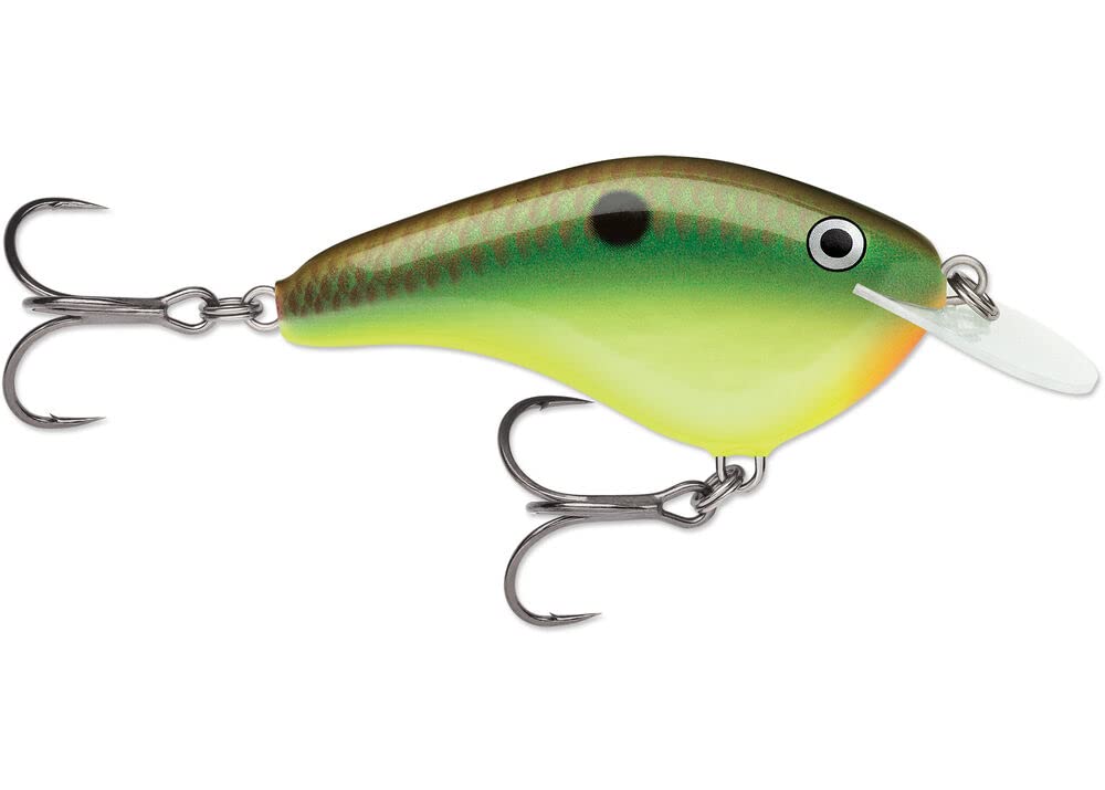 Rapala Ott's Garage Slim 06 Hot Copper Green Shad lure, ideal for precise casts and enticing water action.