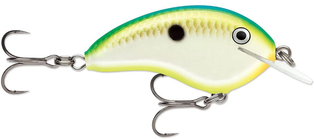 Rapala Ott's Garage Tiny Citrus Shad crankbait delivers tight wobble for finesse bass fishing