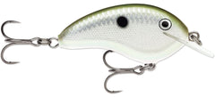 Rapala Ott's Garage Tiny Crankbait in Green Gizzard Shad for finesse bass fishing.
