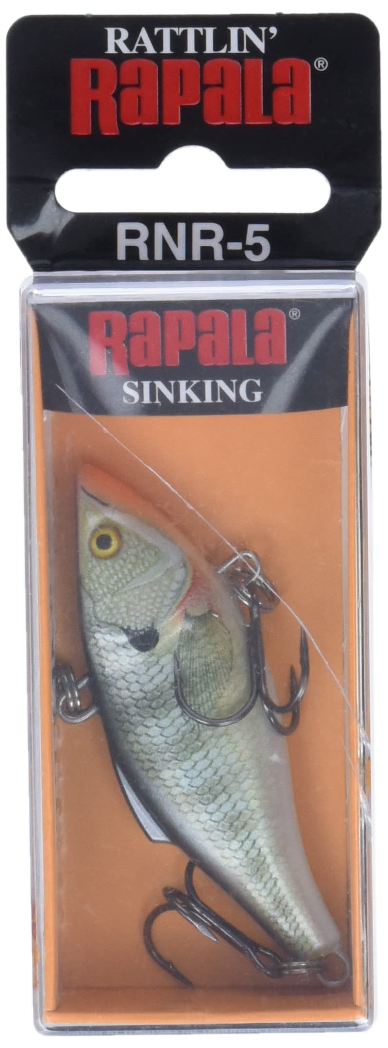 Rapala Rattlin' 05 Bluegill lure in water showing sinking profile