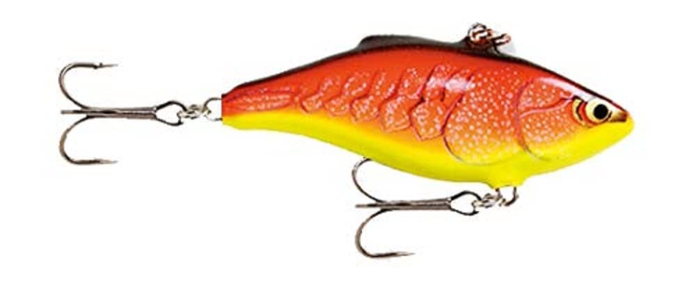 Rapala Rattlin' 05 lure in Redfire Crawdad with balanced design for long casts.